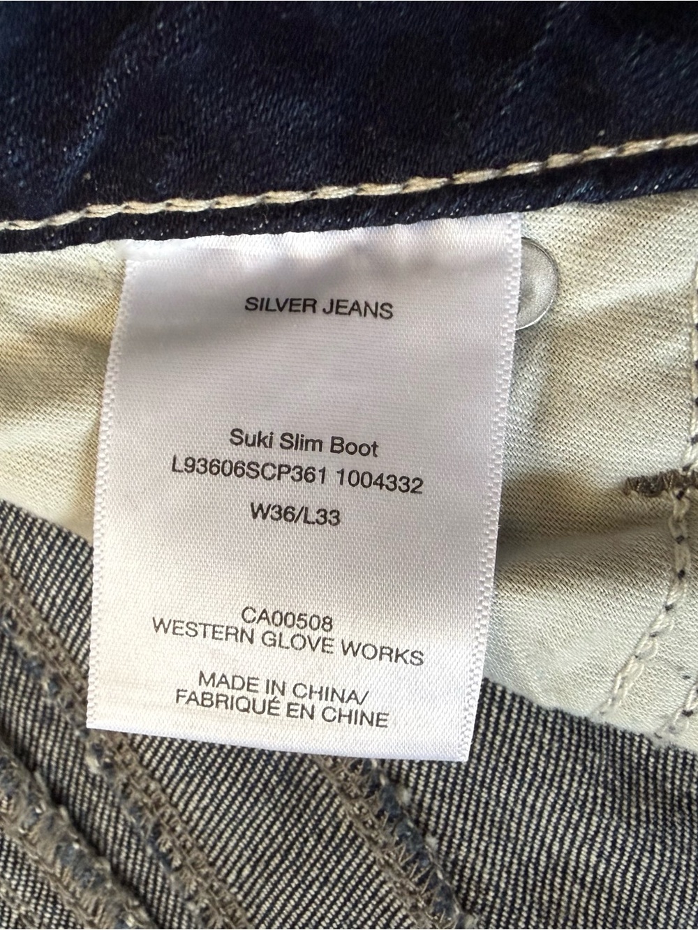 NWT Silver Jeans Suki Slim Boot Mid Rise Curvy Dark Wash Women’s Size W36/L33 - Picture 7 of 15